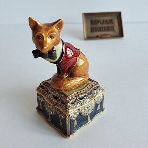 New Edgar Berebi Limited Edition Marcel Fox Box Collectible Jewelry Box